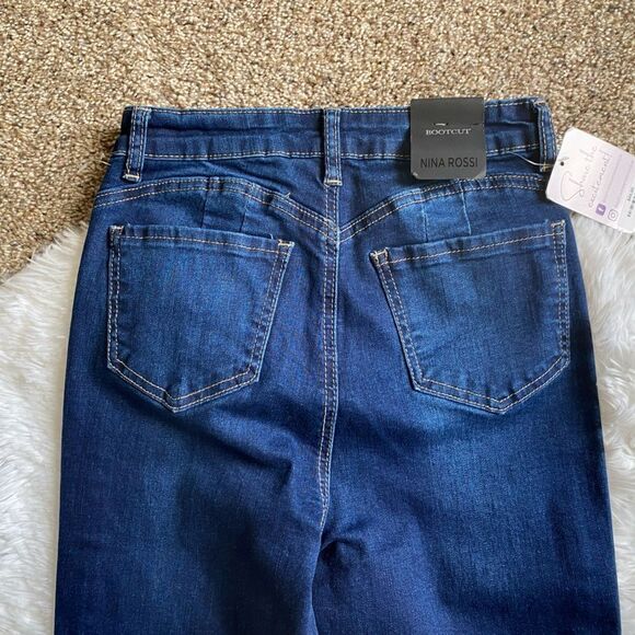 Nina Rossi Jeans Bootcut Long High Rise New Women’s Size 5 - Picture 4 of 10
